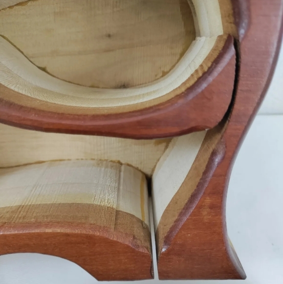 Handcrafted Walnut & Birch Wooden Bandsaw Keepsake Jewelry Box - Picture 8 of 12